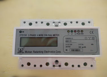 Three Phase Four Wires Smart Din Rail Meter with RS485 or Wifi for Monitoring the Energy