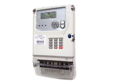 Keypad Prepaid Electricity Meter , 3 Phase 4 Wire Energy Meter For Residential