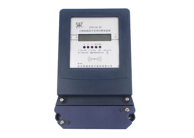 Smart Energy Meter Three Phase Four Wire , Prepayment Card Meters With Power Off Display