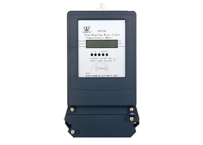 380V Anti Jamming Smart Card Prepaid 3 Phase 4 Wires Digital Meter With ...