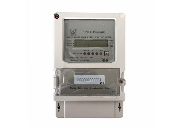 3 Phase 4 Wires LoRaWAN Energy Meter Electric Kwh Meter Long Working Life