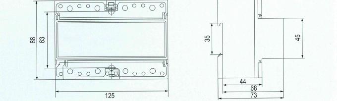 3P4W Multi Tariff Din Rail KWH Meter Time Sharing Billing Digital
